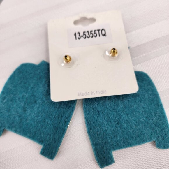 VIOLA Turquoise Seed Bead Sweater Earrings NWT - Picture 4 of 4